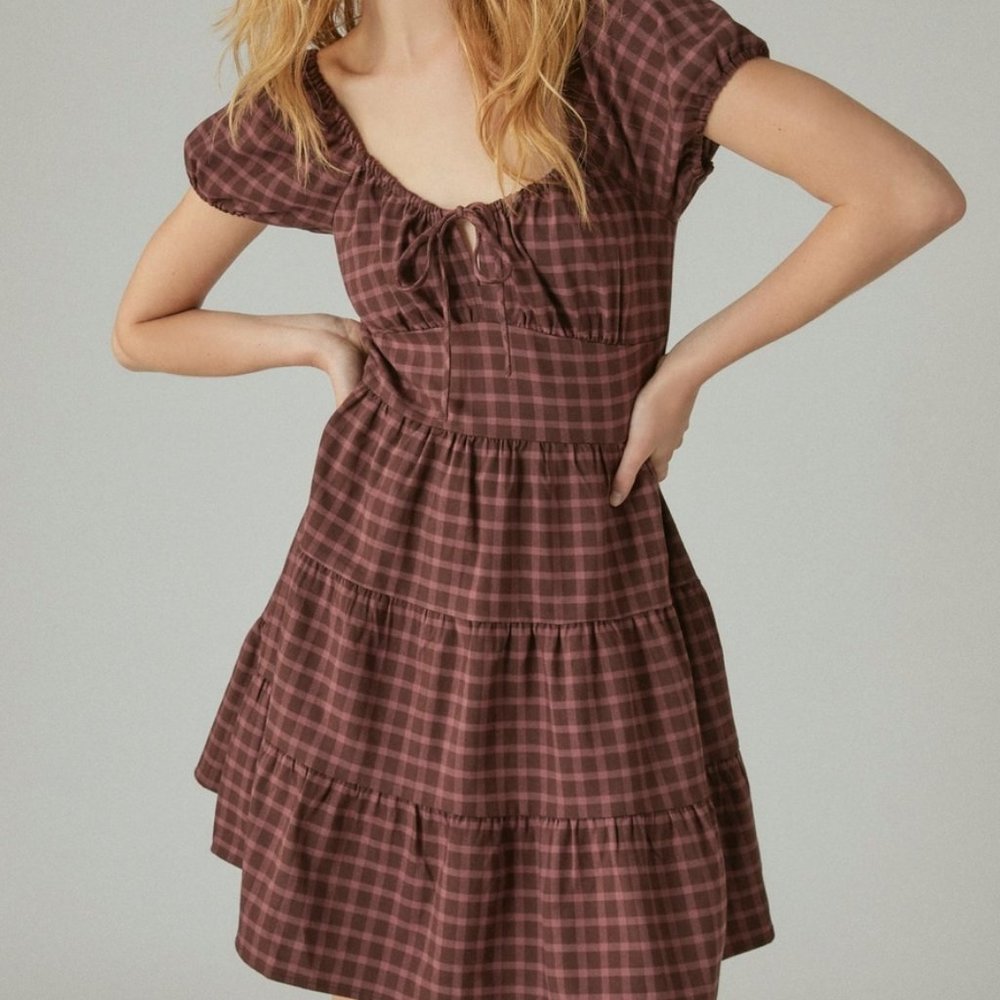 Lucky Brand Plaid Mini Dress